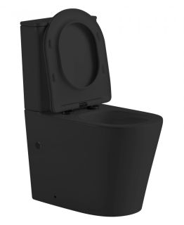 Унитаз-компакт ABBER Bequem AC1112TMB безободковый чёрный матовый